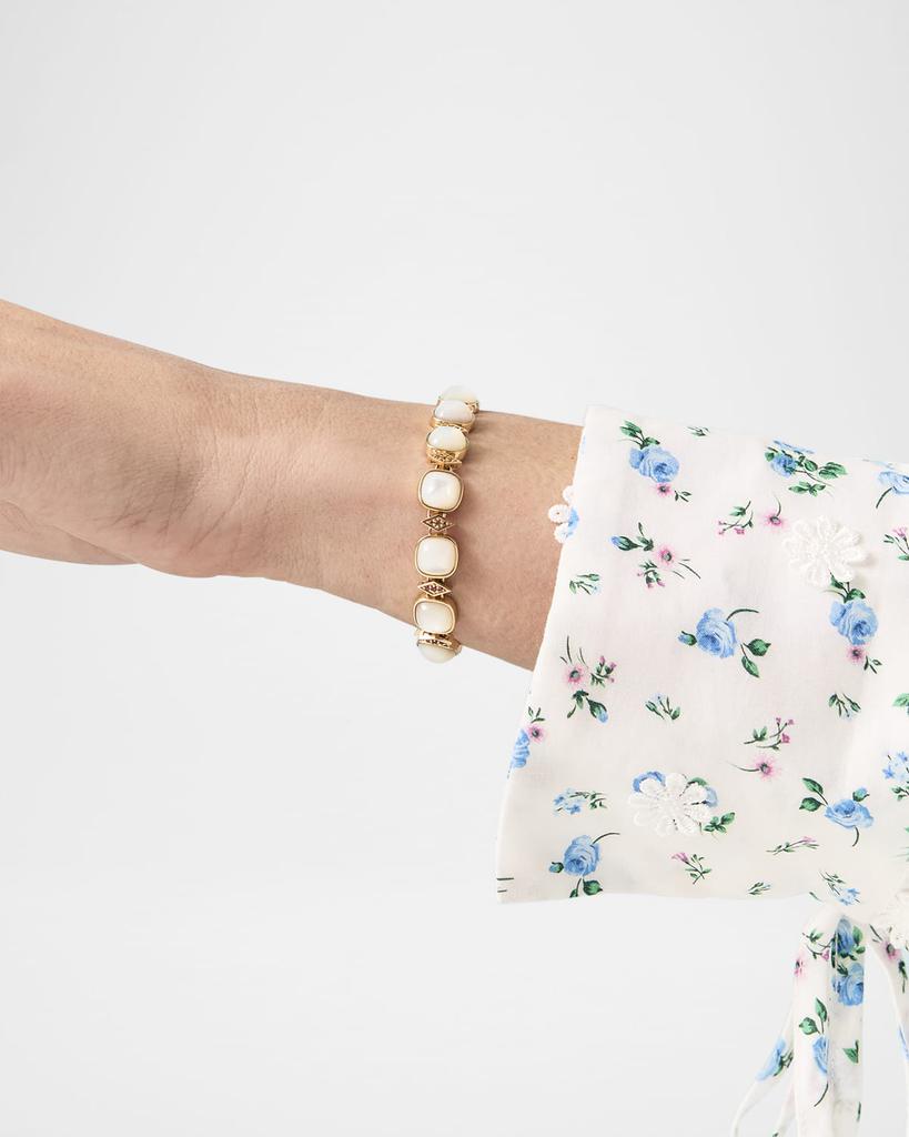 Stevie Wren The Astral Cushion Gemstone 18K Latch Bracelet
