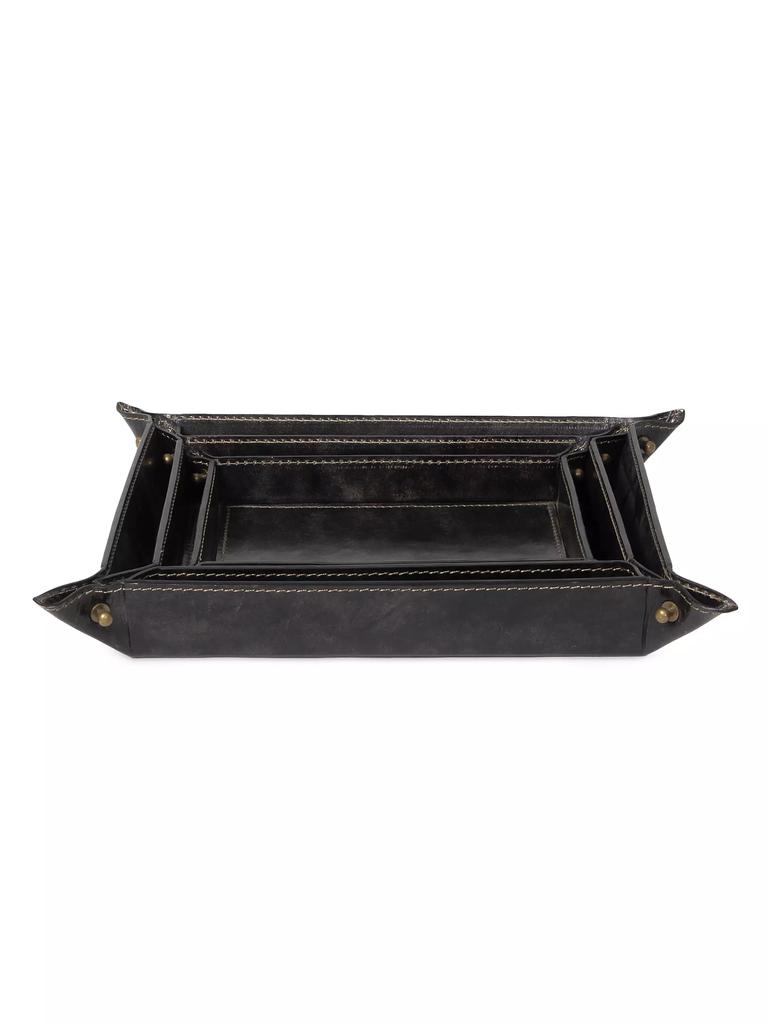 Regina Andrew Derby 3-Piece Leather Tray Set