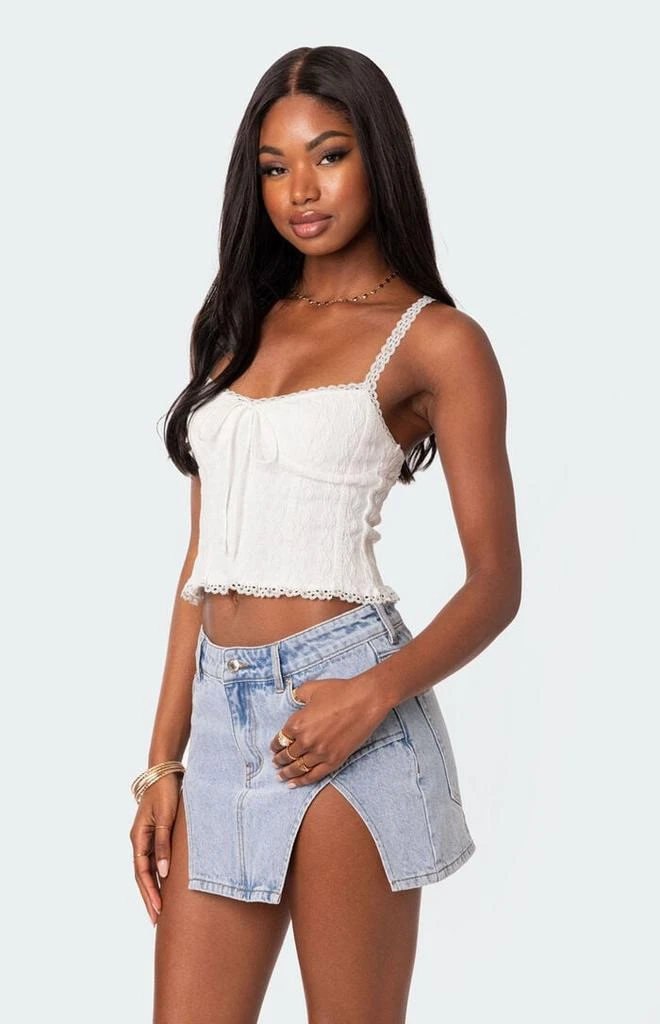 Edikted Lacey Knit Tank Top 4