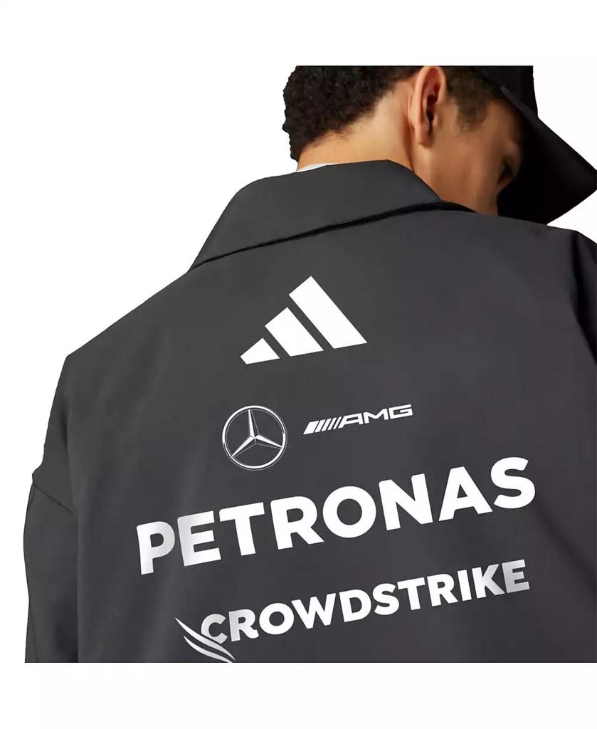 Adidas Men's Black Mercedes-AMG Petronas F1 Team Wear Loose Full-Zip Jacket