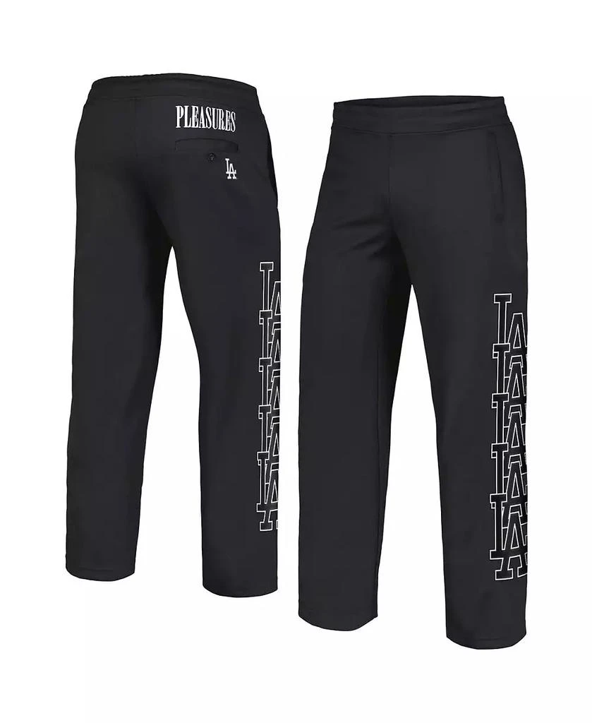 Pleasures Men's Black Los Angeles Dodgers Pitcher Track Pants 1