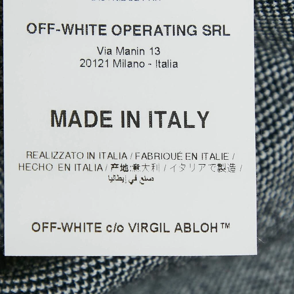 Off-White Off-White Black Stretch Knit Little Black Midi Dress L 5