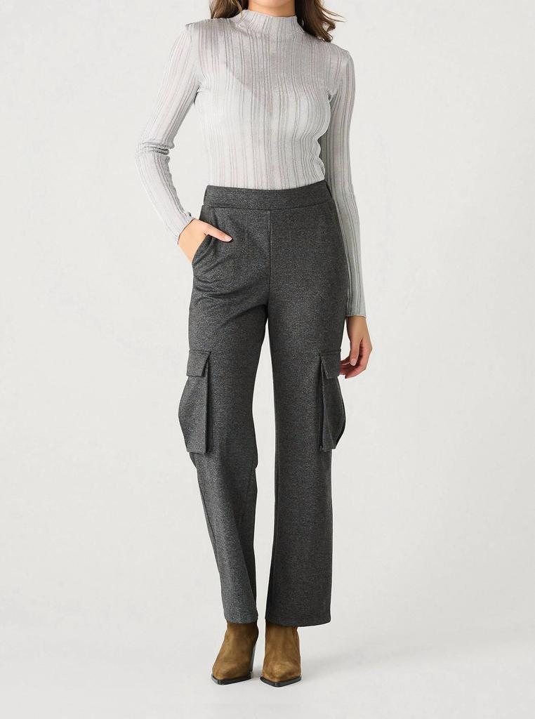 Dex Dex - Long Sleeve Ribbed Shimmer Top
