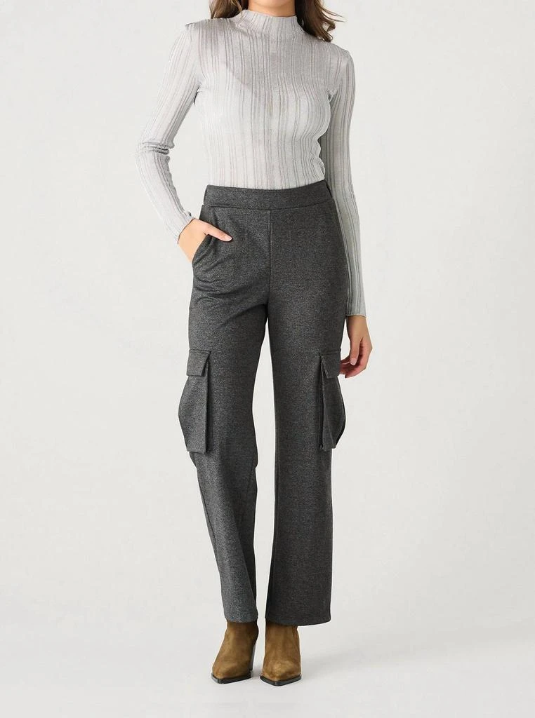 Dex Dex - Long Sleeve Ribbed Shimmer Top 1