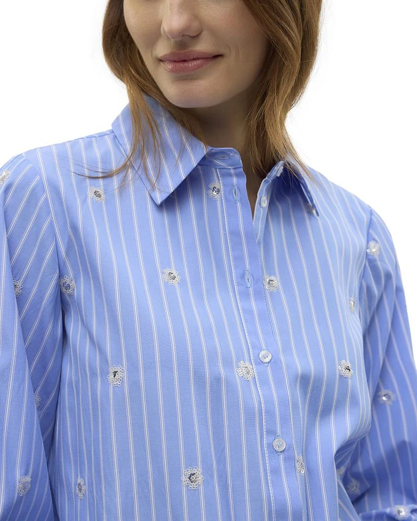 VERO MODA Leila Sequined Striped Shirt 5