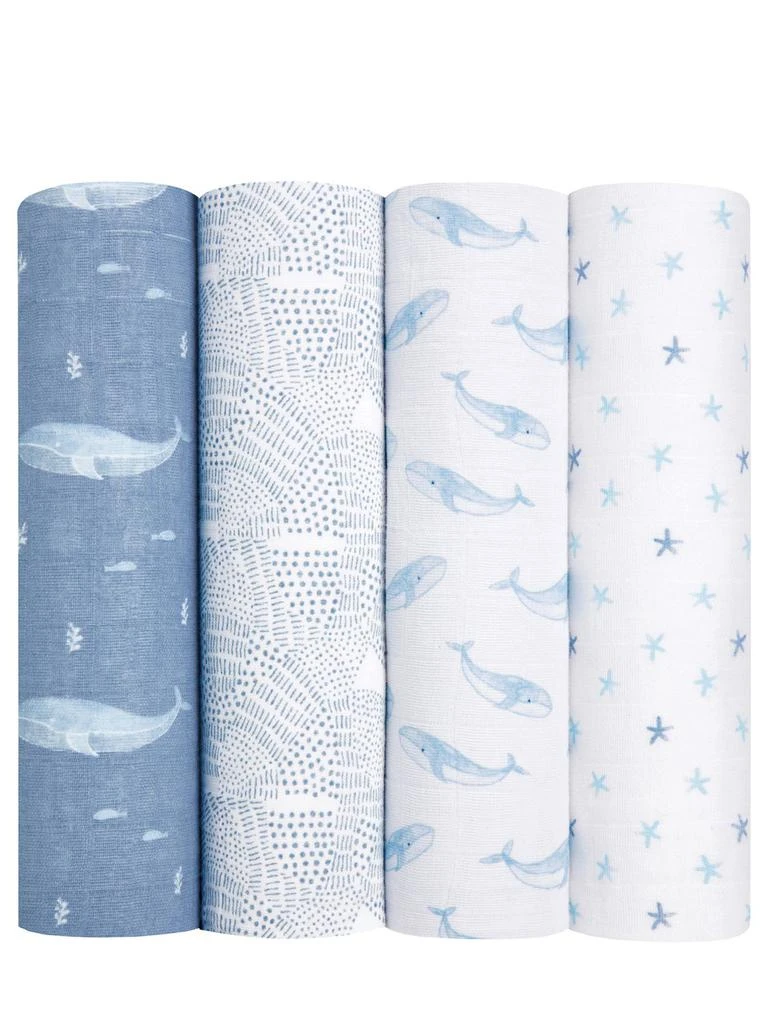 ADEN + ANAIS Set Of 4 Organic Cotton Muslin Swaddles 1