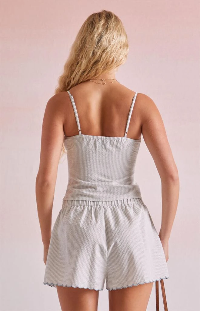 Beverly and Beck Paige Embroidered Pinstripe Tank Top 4