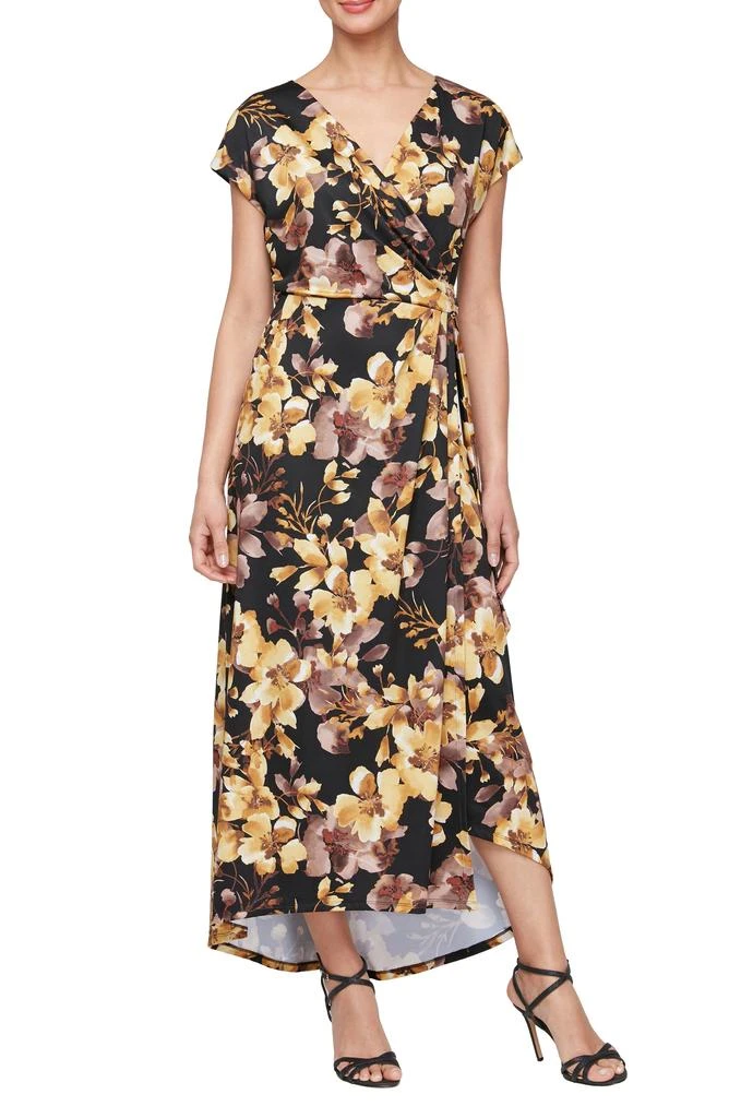 s.l. fashions maxi dress Sl Fashions Floral-Organza Gown main image 0