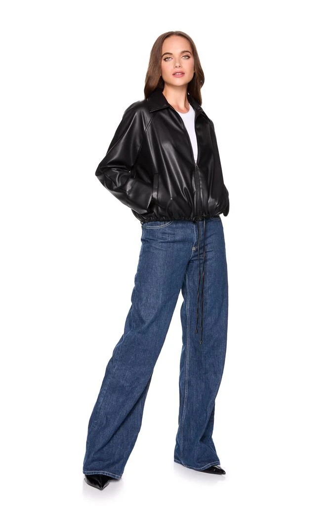 Susana Monaco Faux Leather Full Zip Jacket 3