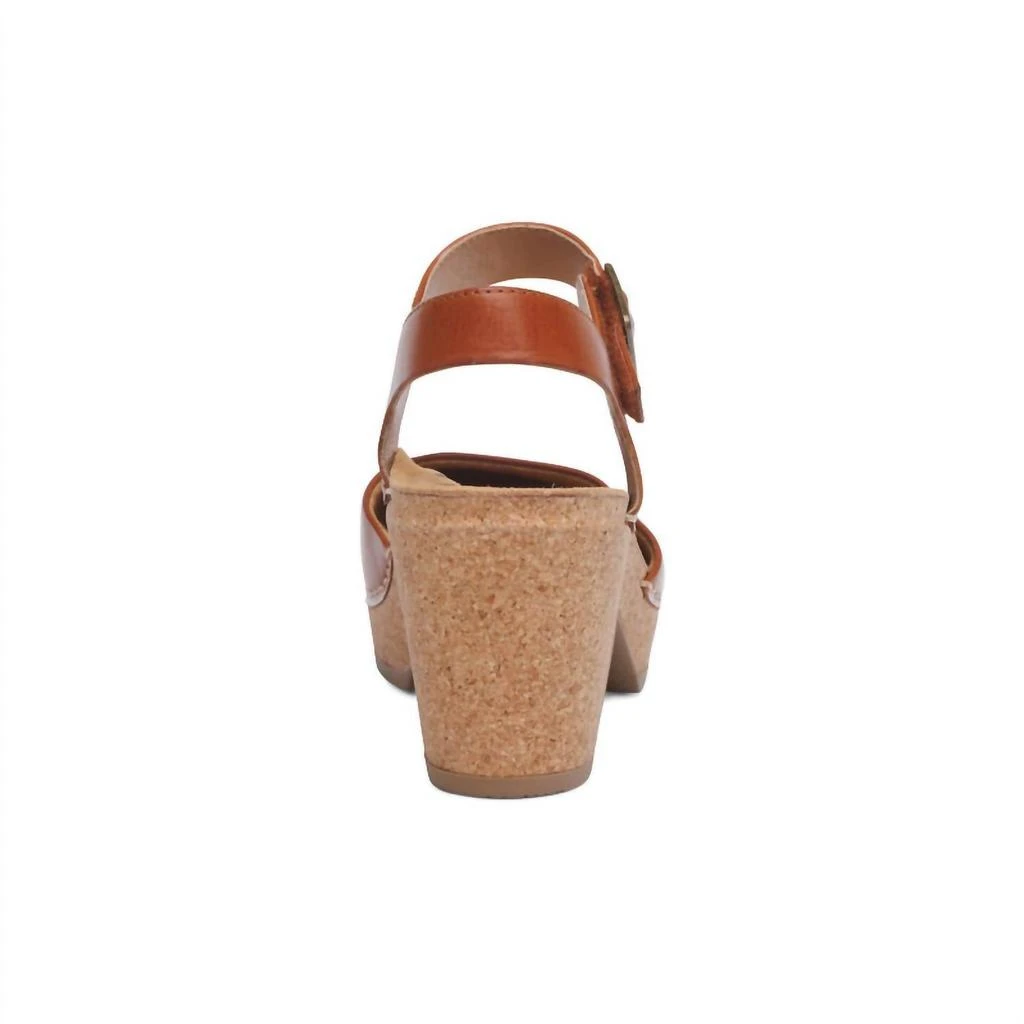 Aetrex Women Finley Closed Toe Heel In Cognac 4