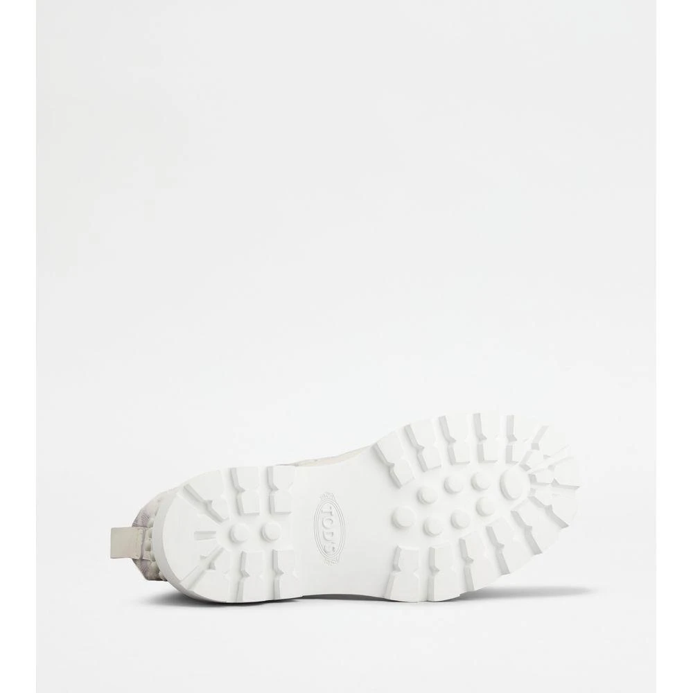 Tod
s Kate Combat Boots in Fabric and Leather 4