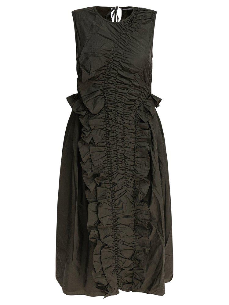 CECILIE BAHNSEN Cecilie Bahnsen Ruched Ruffle Dress