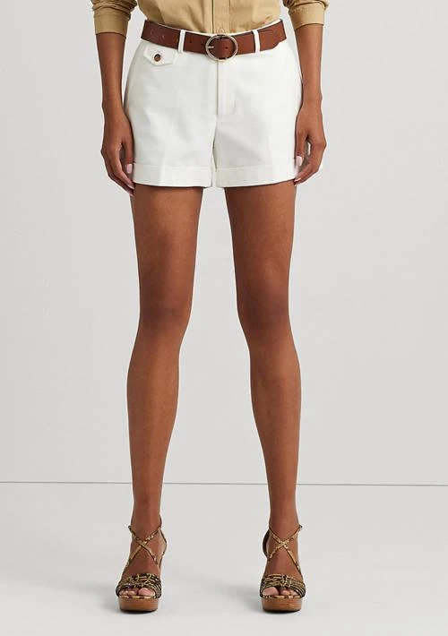 Ralph Lauren Ralph Lauren Pleated Double Faced Cotton Shorts 1