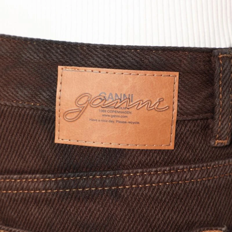 Ganni Wide-leg brown jeans 5