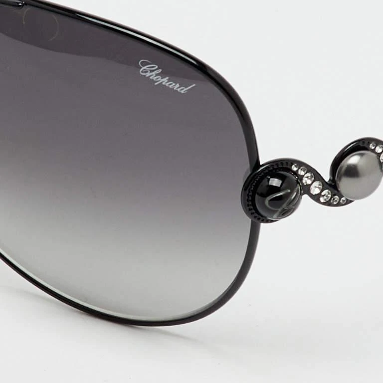 Shop Chopard Black Tone/Grey Gradient Embellished Swirl  display picture 1