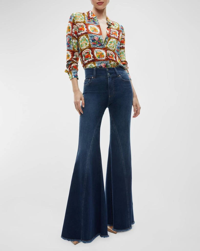Alice + Olivia A Summer Day Willa Placket Top 6