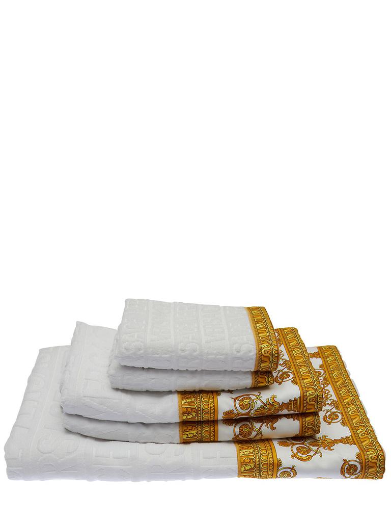 VERSACE Set Of 5 Barocco & Robe Cotton Towels