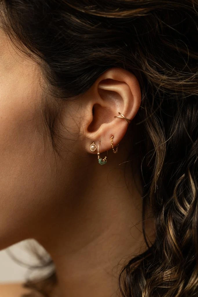 预计3周后发货 YAY Paris Boucles D'Oreilles Chaînette Essentiel - Or 5