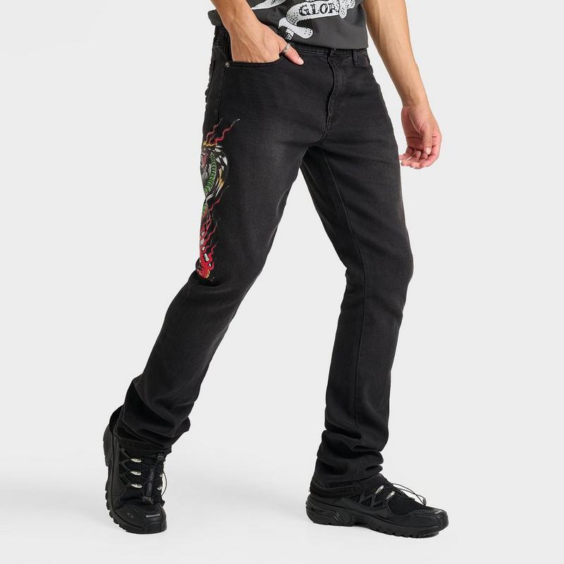 Ed Hardy Men's Ed Hardy Cobra Denim Slim Taper Jeans