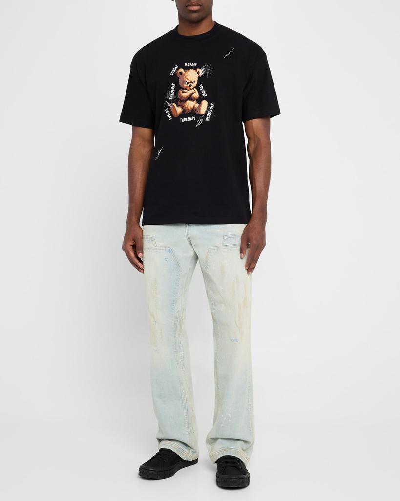 DOMREBEL Men's Weekdays Original Artwork Graphic T-Shirt