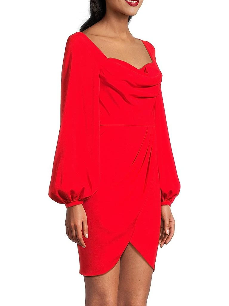 Black Halo Tonja Draped Knee-Length Dress 4