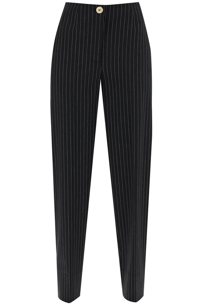 Ganni striped tapered trousers 1