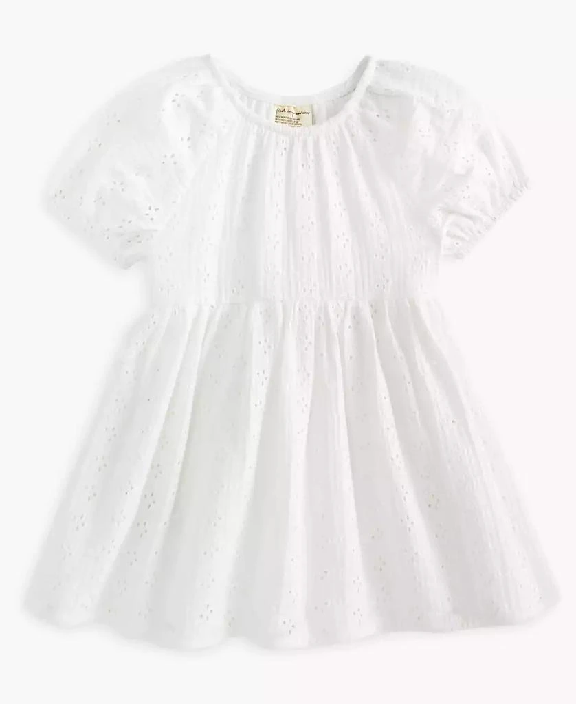 First Impressions Baby Girls Woven Cotton Eyelet Dress, Exclusively at Macy's 1