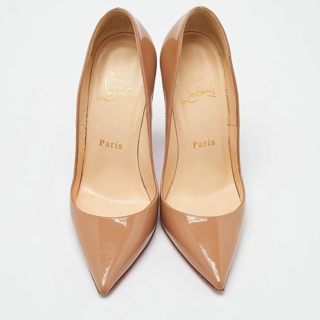 Christian Louboutin Christian Louboutin Beige Patent Leather Pigalle Pointed Toe Pumps Size 36 3