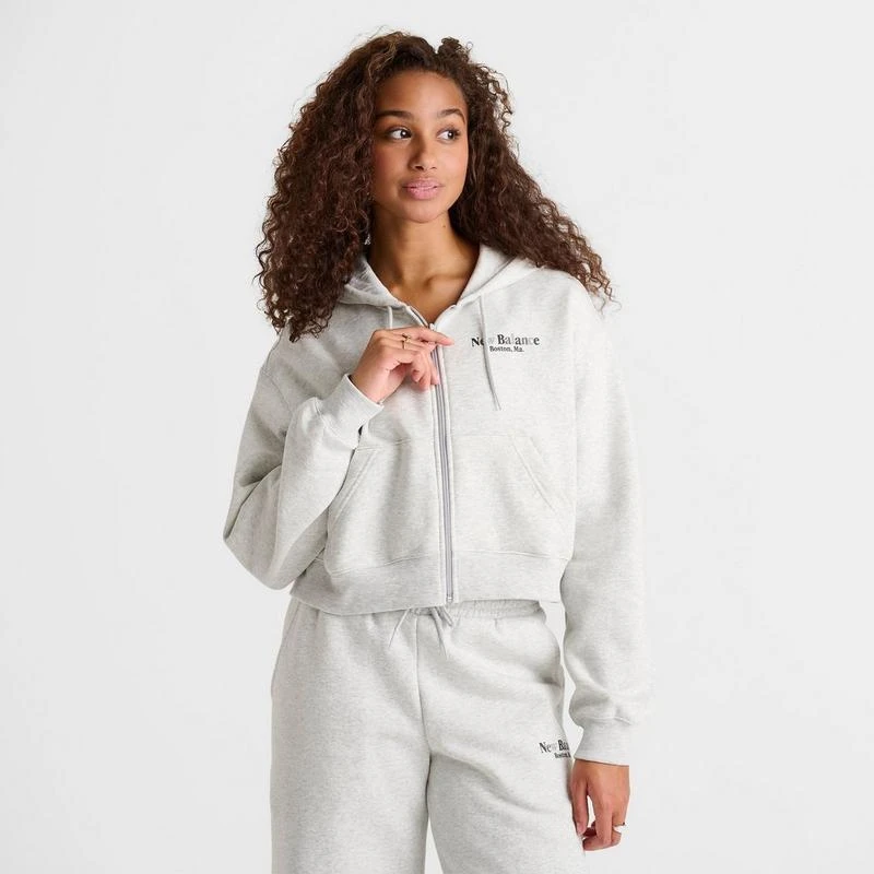 New Balance Women's New Balance Tone Crop Full-Zip Hoodie 3