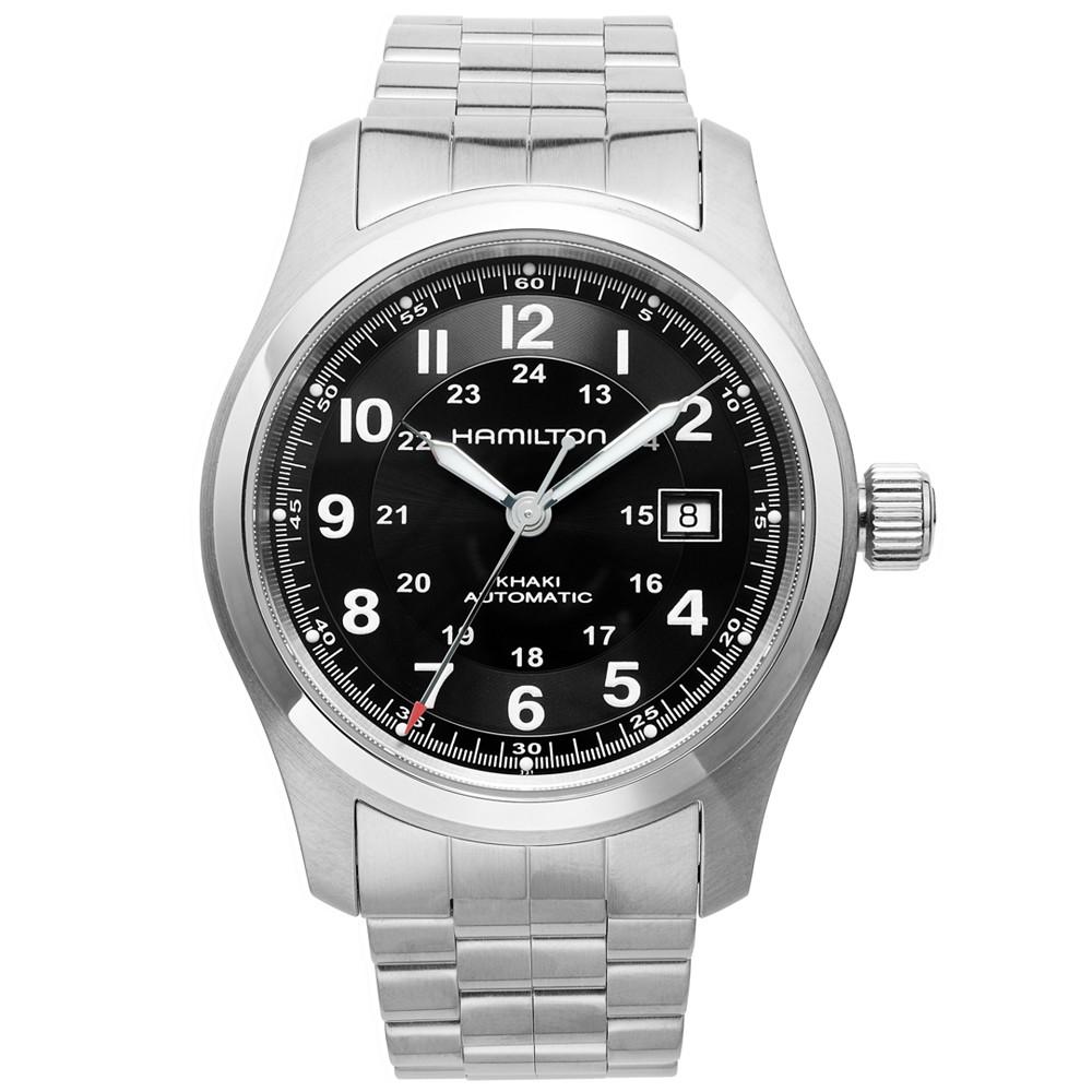Hamilton Watch, Men's Swiss Automatic Khaki Field Stainless Steel Bracelet 42mm H70515137