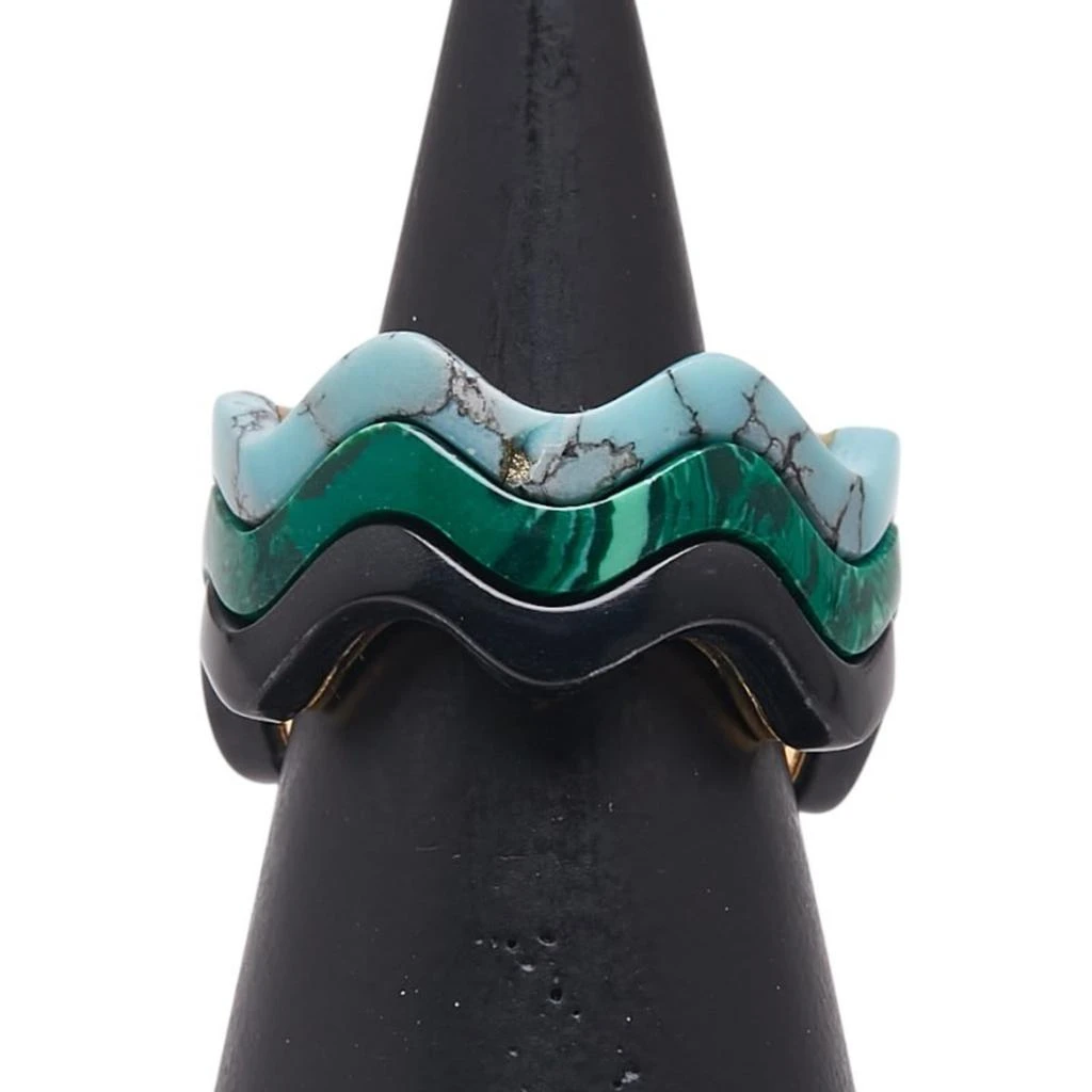 Fendi gold blue Band Ring (Pre-Owned) 2