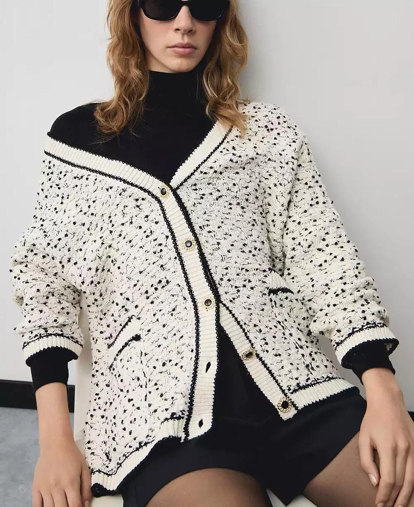 Mango Women's Flecked Oversize Cardigan 4