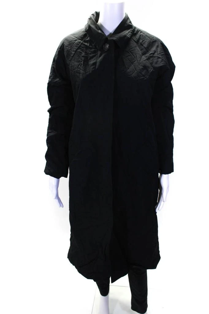 Everlane Womens The ReNew Mac Coat  Black 1