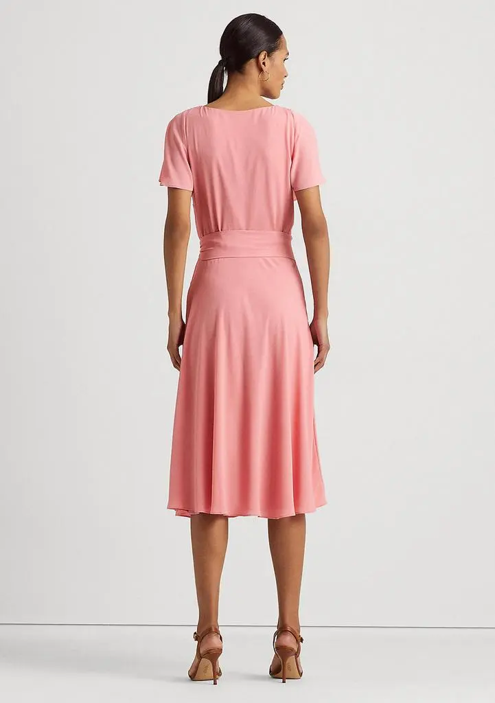 Ralph Lauren Belted Bubble Crepe Dress 3