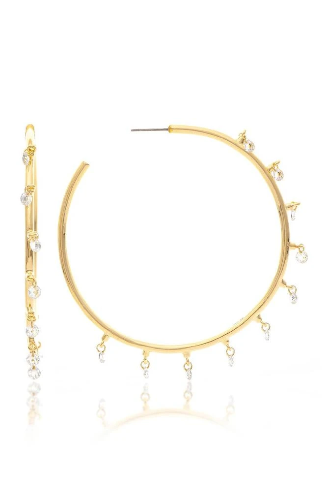 Rivka Friedman Cubic Zirconia Hoop Earrings 1