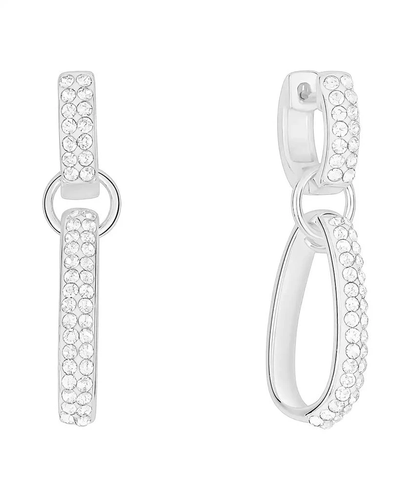 And Now This Crystal Drop Hinged Hoop Earrings