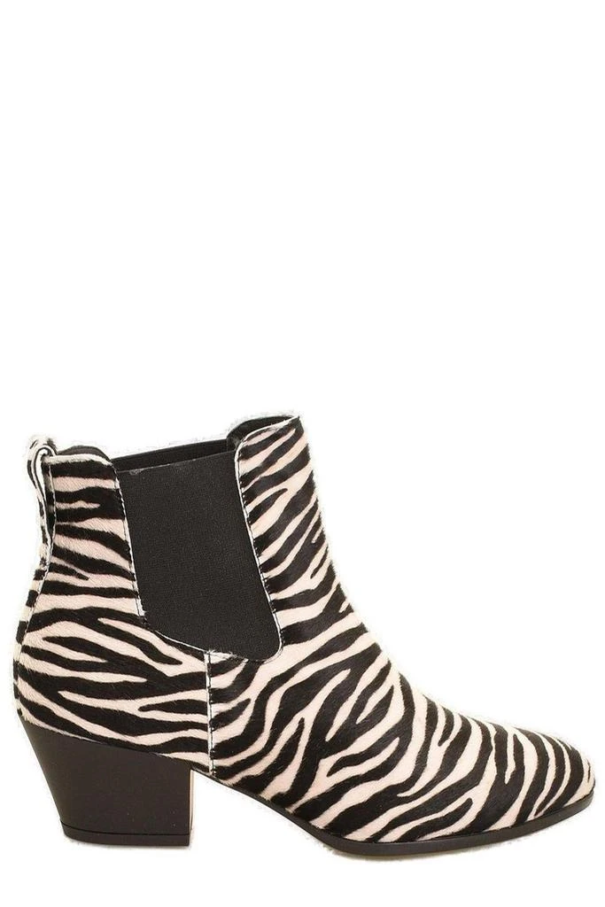 hogan H401 Chelssea Zebra Print Ankle Boots 1