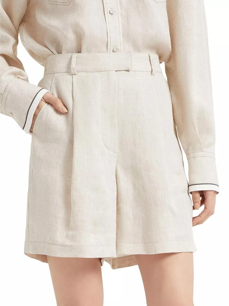 Brunello Cucinelli Linen Baggy Shorts 2
