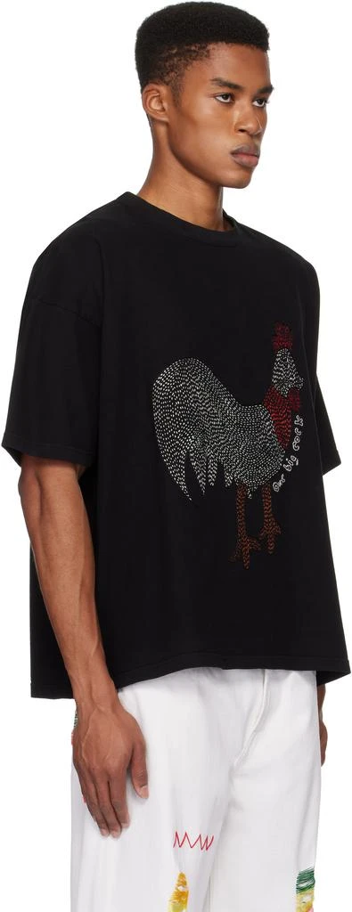 Glass Cypress SSENSE Exclusive Black 'One Big Cock' T-shirt 2