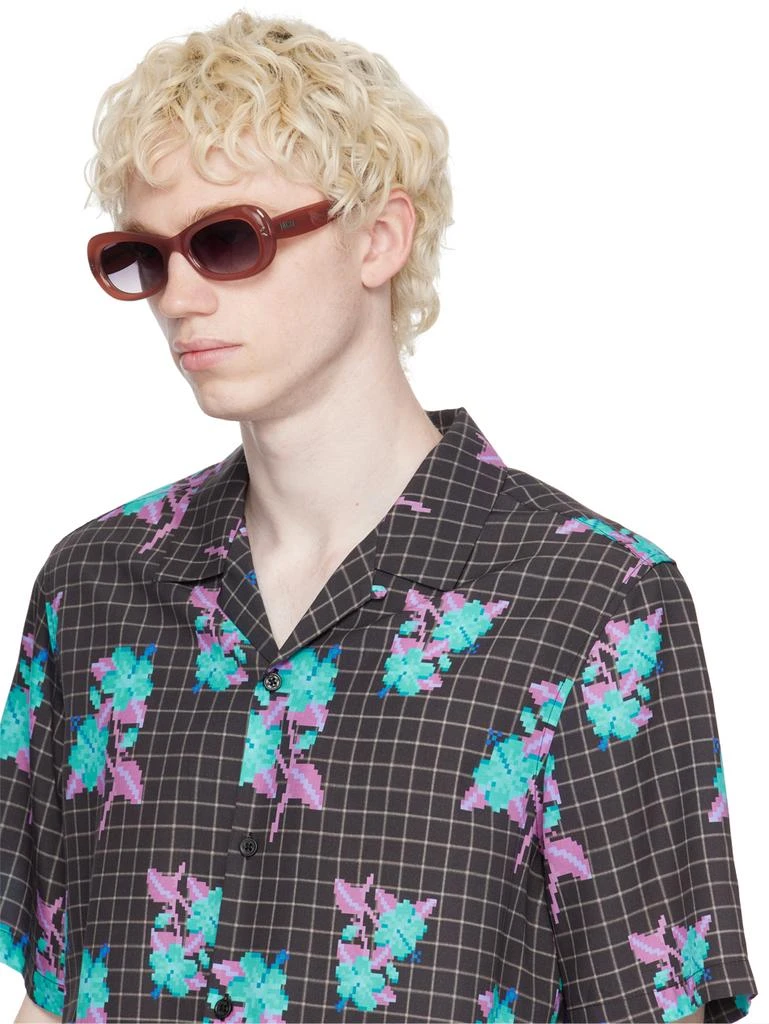 Alexander McQueen Orange Oval Sunglasses 4