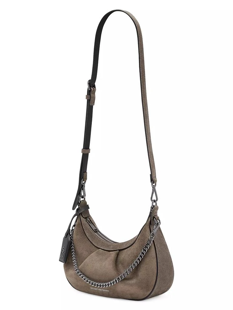 Stuart Weitzman Stellar Crescent Suede Crossbody Bag 2