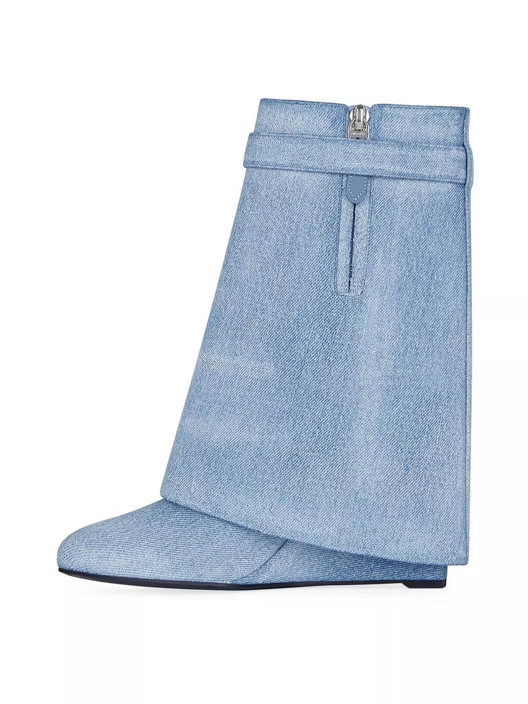 Givenchy Shark Lock Ankle Boots in Washed Denim