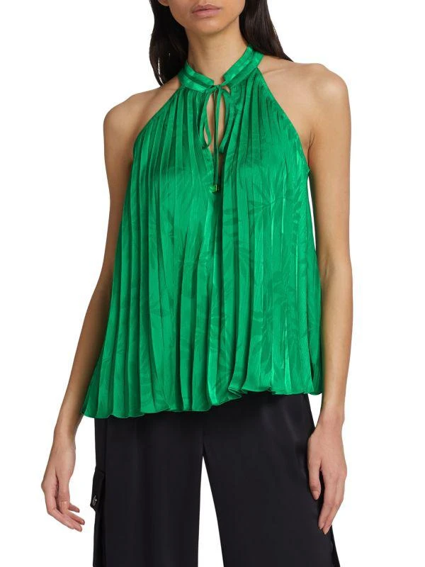 Ramy Brook Alex Garden Jacquard Tie-Front Blouse 1