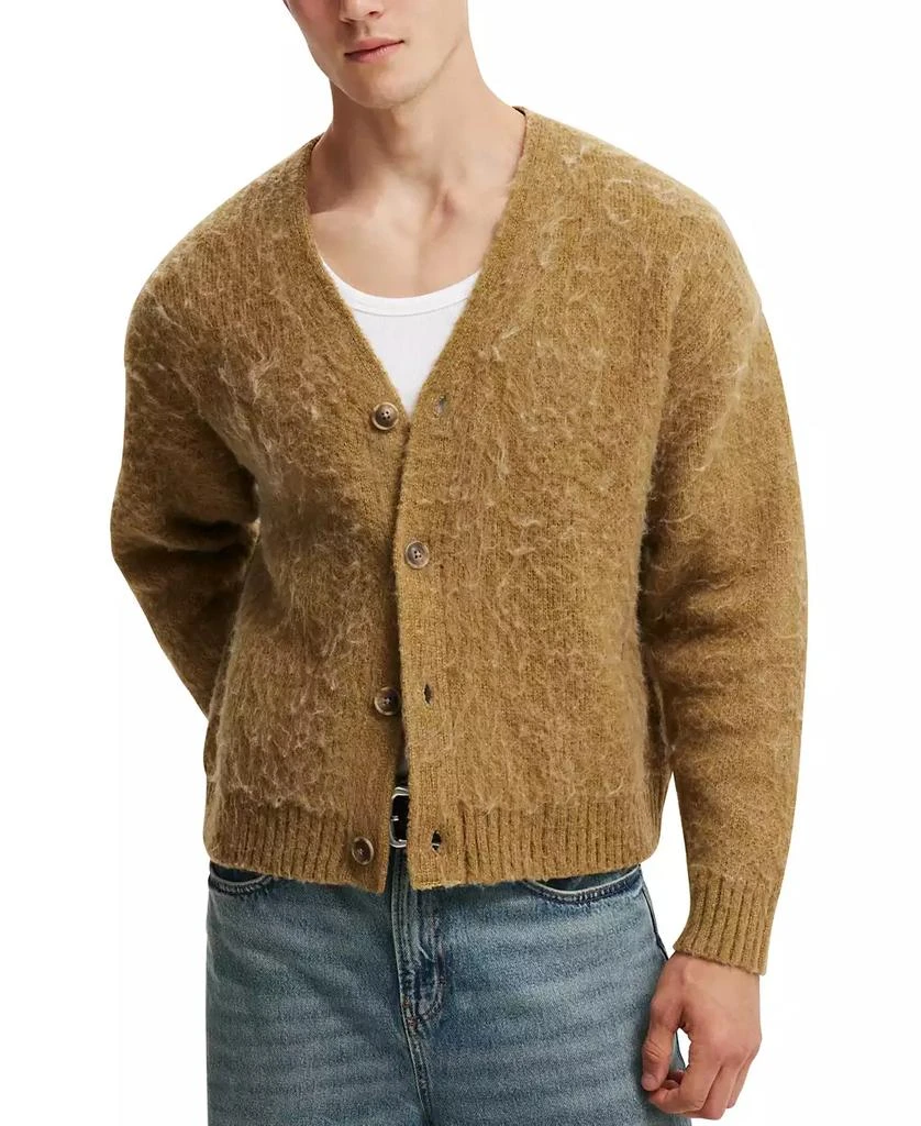 Cotton On Men's Cropped Cardigan Sweater 1