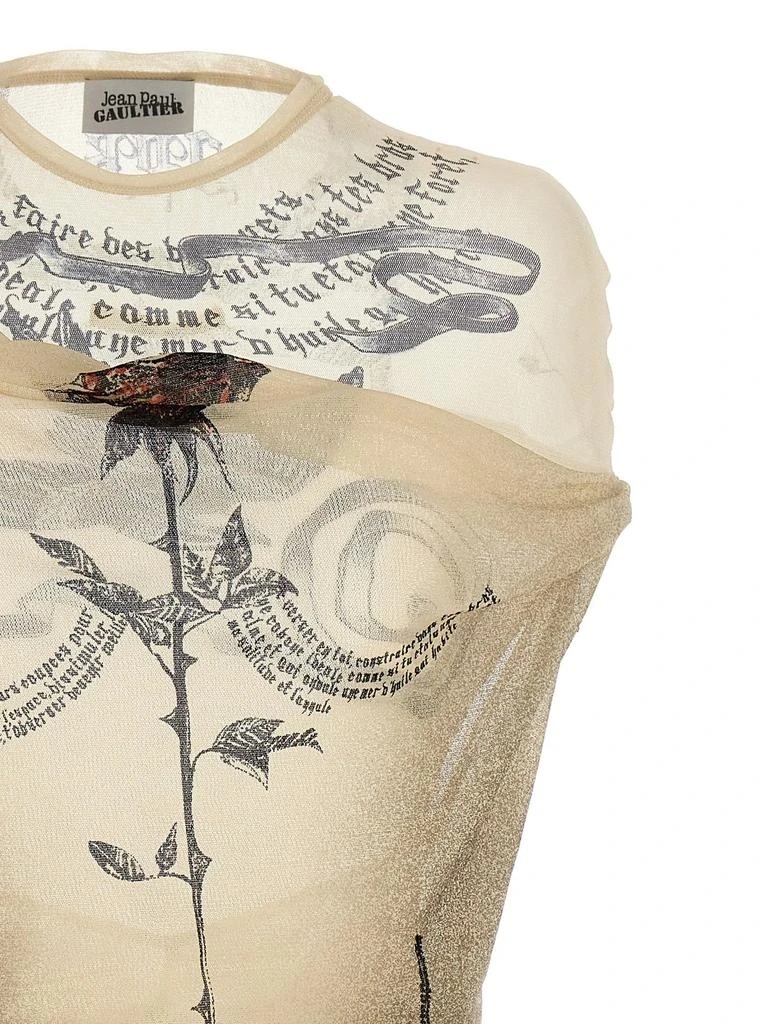 Jean Paul Gaultier Jean Paul Gaultier The Short Tattoo Rose and Bird Dress 3
