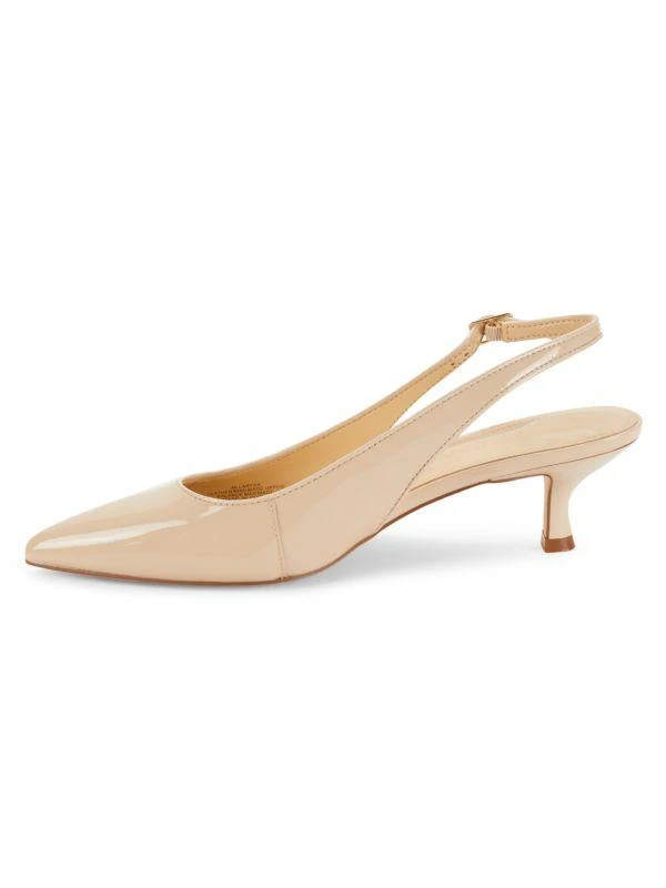 Marc Fisher Mllarysa Patent Leather Kitten Heel Pumps 4