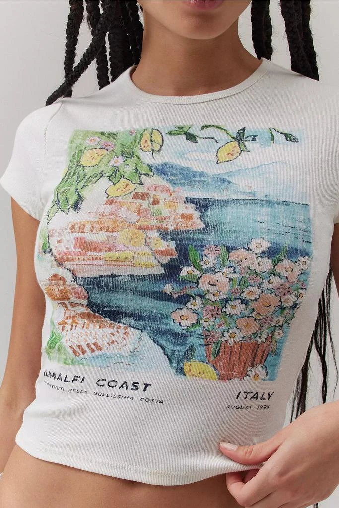 Urban Outfitters UO Amalfi Coast Too Perfect Graphic Baby Tee 5