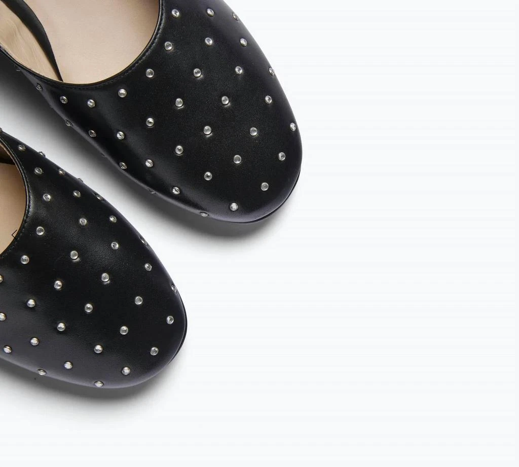Freda Salvador Women's Aubrey Mary Jane Flat Shoes In Black Calf With Crystals 4