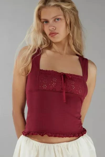 Kimchi Blue Kimchi Blue Amber Eyelet Square Neck Tank Top 1