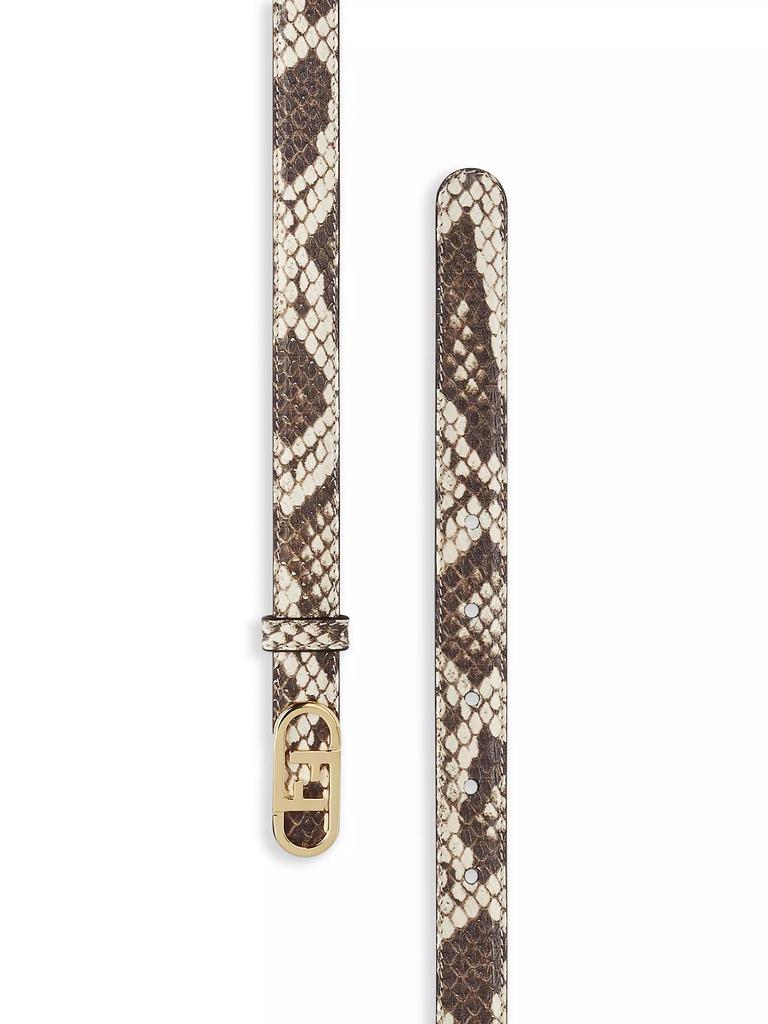 Fendi Daisy Python Leather Belt